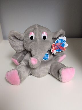 💜2/$20💜 Vintage 1997 Planet Hollywood "Popcorn" Beanie Elephant Plush, 5" BNWT